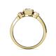 4 - Avrit Pink Sapphire and Lab Grown Diamond Three Stone Engagement Ring 