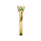 5 - Avrit Green Garnet and Lab Grown Diamond Three Stone Engagement Ring 