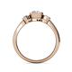 4 - Avrit Blue Topaz and Lab Grown Diamond Three Stone Engagement Ring 