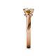 5 - Avrit Citrine and Lab Grown Diamond Three Stone Engagement Ring 