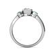4 - Avrit Emerald and Lab Grown Diamond Three Stone Engagement Ring 