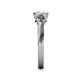 5 - Avrit Black Diamond and White Lab Grown Diamond Three Stone Engagement Ring 