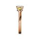 5 - Avrit Yellow Diamond and White Lab Grown Diamond Three Stone Engagement Ring 