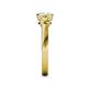 5 - Avrit Yellow Sapphire and Lab Grown Diamond Three Stone Engagement Ring 