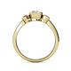 4 - Avrit Ruby and Lab Grown Diamond Three Stone Engagement Ring 