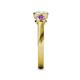 5 - Avrit Amethyst and Lab Grown Diamond Three Stone Engagement Ring 