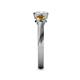 5 - Avrit Citrine and Lab Grown Diamond Three Stone Engagement Ring 