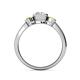 4 - Avrit Peridot and Lab Grown Diamond Three Stone Engagement Ring 