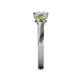 5 - Avrit Peridot and Lab Grown Diamond Three Stone Engagement Ring 