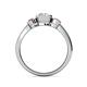 4 - Avrit Red Garnet and Lab Grown Diamond Three Stone Engagement Ring 