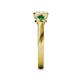 5 - Avrit Emerald and Lab Grown Diamond Three Stone Engagement Ring 