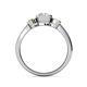4 - Avrit Yellow Diamond and White Lab Grown Diamond Three Stone Engagement Ring 