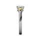 5 - Avrit Yellow Diamond and White Lab Grown Diamond Three Stone Engagement Ring 