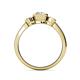 4 - Avrit Smoky Quartz and Lab Grown Diamond Three Stone Engagement Ring 