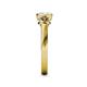 5 - Avrit Smoky Quartz and Lab Grown Diamond Three Stone Engagement Ring 