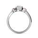 4 - Avrit Ruby and Lab Grown Diamond Three Stone Engagement Ring 