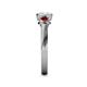 5 - Avrit Ruby and Lab Grown Diamond Three Stone Engagement Ring 