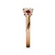5 - Avrit Ruby and Lab Grown Diamond Three Stone Engagement Ring 
