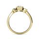 4 - Avrit Created Alexandrite and Lab Grown Diamond Three Stone Engagement Ring 