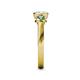 5 - Avrit Created Alexandrite and Lab Grown Diamond Three Stone Engagement Ring 
