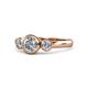 1 - Avrit 1.05 ctw IGI Certified Lab Grown Diamond Round (5.80 mm) Three Stone Engagement Ring 