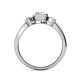 4 - Avrit Pink Sapphire and Lab Grown Diamond Three Stone Engagement Ring 