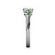 5 - Avrit Green Garnet and Lab Grown Diamond Three Stone Engagement Ring 