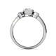 4 - Avrit Amethyst and Lab Grown Diamond Three Stone Engagement Ring 