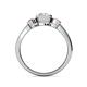 4 - Avrit Rhodolite Garnet and Lab Grown Diamond Three Stone Engagement Ring 