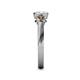 5 - Avrit Smoky Quartz and Lab Grown Diamond Three Stone Engagement Ring 