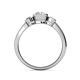 4 - Avrit Created Alexandrite and Lab Grown Diamond Three Stone Engagement Ring 