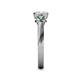 5 - Avrit Created Alexandrite and Lab Grown Diamond Three Stone Engagement Ring 