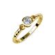 3 - Azalea Citrine and Lab Grown Diamond Three Stone Engagement Ring 