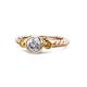 1 - Azalea Citrine and Lab Grown Diamond Three Stone Engagement Ring 