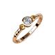 3 - Azalea Citrine and Lab Grown Diamond Three Stone Engagement Ring 