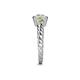 5 - Azalea Yellow Diamond and White Lab Grown Diamond Three Stone Engagement Ring 