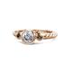 1 - Azalea Smoky Quartz and Lab Grown Diamond Three Stone Engagement Ring 