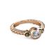 2 - Azalea Lab Created Alexandrite and Diamond Three Stone Engagement Ring 