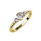 3 - Azalea Tanzanite and Lab Grown Diamond Three Stone Engagement Ring 
