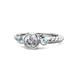 1 - Azalea Aquamarine and Lab Grown Diamond Three Stone Engagement Ring 