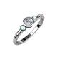 3 - Azalea Aquamarine and Lab Grown Diamond Three Stone Engagement Ring 