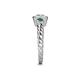 5 - Azalea Emerald and Lab Grown Diamond Three Stone Engagement Ring 