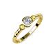 3 - Azalea Yellow Diamond and White Lab Grown Diamond Three Stone Engagement Ring 