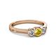 2 - Irina Yellow Sapphire and Lab Grown Diamond Three Stone Engagement Ring 