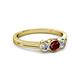 2 - Irina Ruby and Lab Grown Diamond Three Stone Engagement Ring 