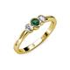 3 - Irina Created Alexandrite and Diamond Three Stone Engagement Ring 