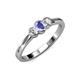 3 - Irina Tanzanite and Lab Grown Diamond Three Stone Engagement Ring 
