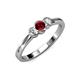 3 - Irina Ruby and Lab Grown Diamond Three Stone Engagement Ring 