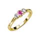 3 - Irina Pink Sapphire and Lab Grown Diamond Three Stone Engagement Ring 