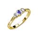3 - Irina Tanzanite and Lab Grown Diamond Three Stone Engagement Ring 